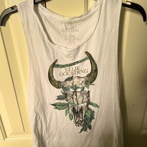 Ellie Goulding Cow Skull Tank